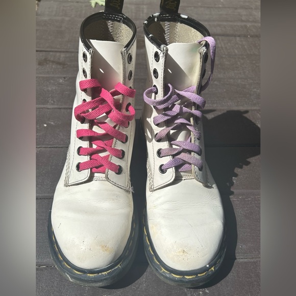 Dr. Martens Shoes - Doc Martens White Patent Leather Boot